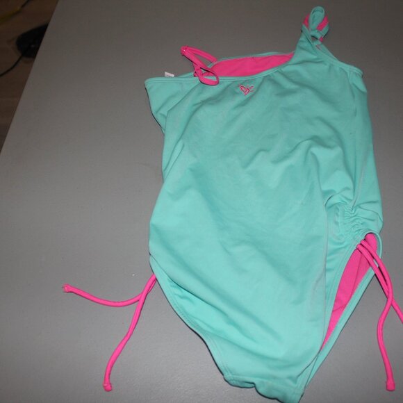 Blue Flamingom 1 Pcs Justice SAwimsuit Size 14 - Picture 4 of 9